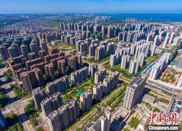 資料圖：航拍海口西海岸房地產(chǎn)項目。駱云飛 攝
