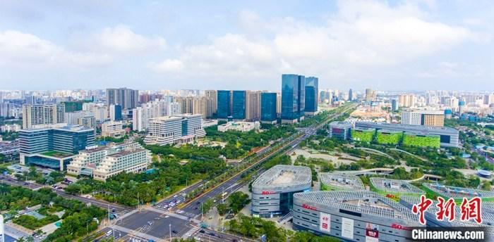 資料圖：航拍?？趪?guó)興大道CBD。
<a target='_blank' href='http://www.chinanews.com/'>中新社</a>記者 駱云飛 攝