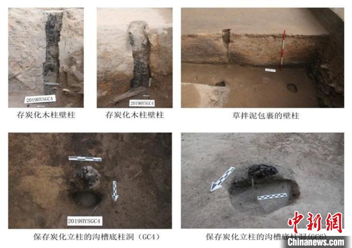 夯土臺(tái)基上的壁柱和底柱 內(nèi)蒙古自治區(qū)文物考古研究院供圖