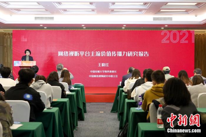中國傳媒大學(xué)教務(wù)處處長、中國網(wǎng)絡(luò)視頻研究中心主任王曉紅。<a target='_blank' href='http://www.chinanews.com/' >中新網(wǎng)</a>記者 張旭 攝