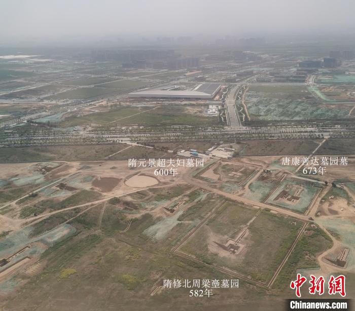 洪瀆原墓葬布里墓地隋唐墓園鳥瞰?！￡兾魇】脊叛芯吭汗﹫D