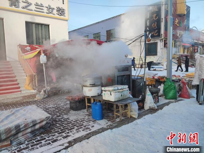 極寒天氣下的內(nèi)蒙古?！『魝愗悹枤庀缶止﹫D