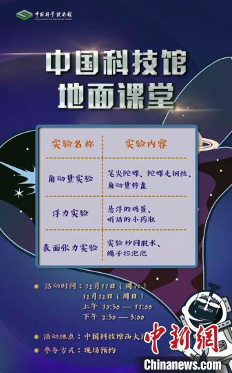 地面課堂開(kāi)放活動(dòng)海報(bào)?！≈袊?guó)科技館 供圖