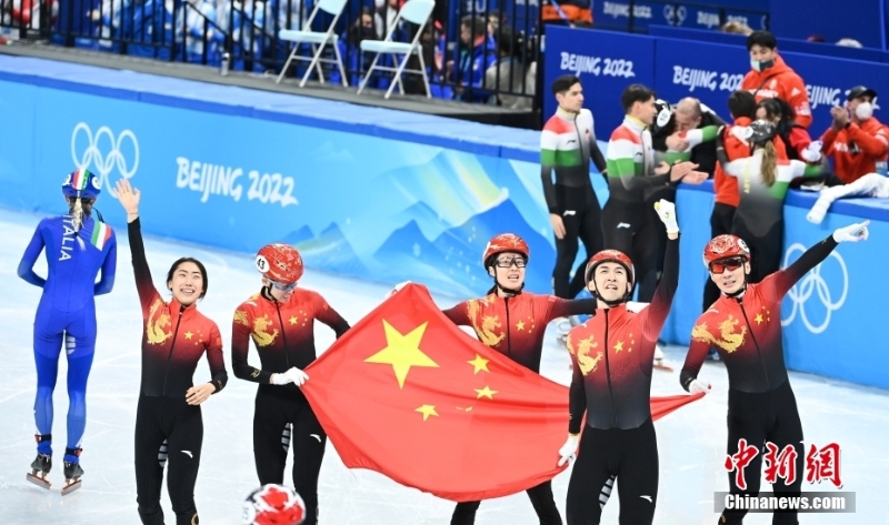 短道速滑混合團體接力決賽：中國隊奪冠