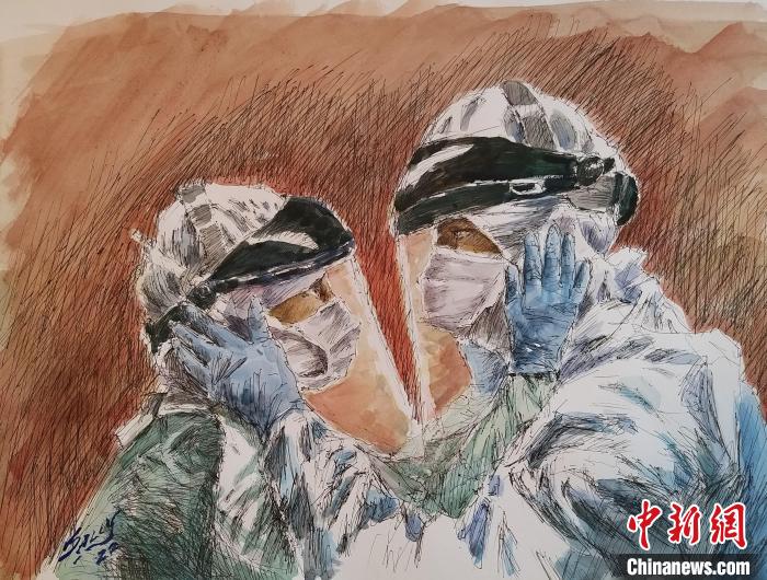 李瑞卿畫(huà)作《同舟共濟(jì)相扶持》?！∷囆g(shù)香港供圖
