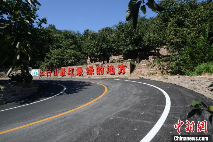 前南峪村綠意盎然的山場(chǎng)觀光道路?！堸i翔 攝