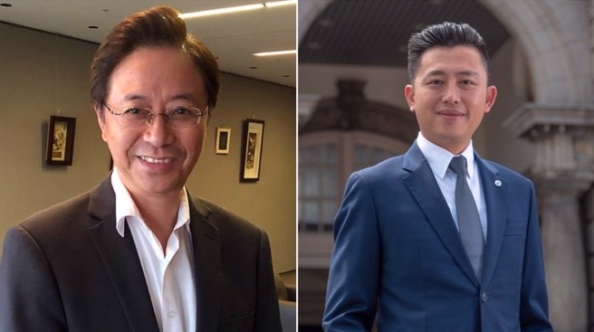 國民黨桃園市長參選人張善政（左）與民進(jìn)黨參選人林智堅(jiān)（右）。（圖源：臺(tái)灣“中時(shí)新聞網(wǎng)”）