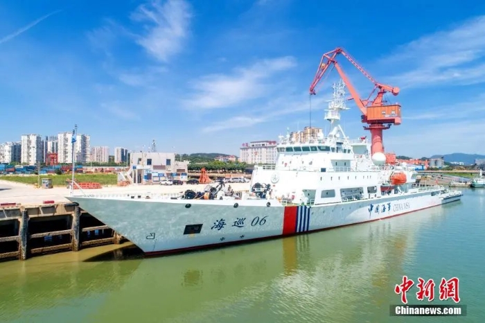 “海巡06”輪停靠泉州后渚港務碼頭。福建海事局 供圖