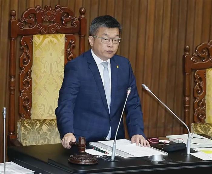 圖為臺當局“立法委員”并任“立法院”副院長蔡其昌。圖片來源中時新聞網(wǎng)。