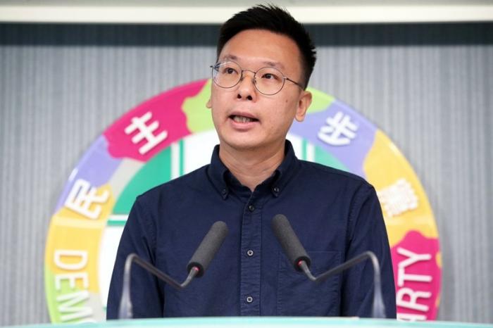 圖為民進黨副秘書長林飛帆。圖片來源聯(lián)合新聞網(wǎng)。