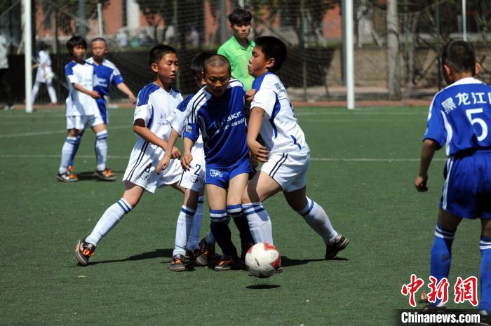 2015年4月，齊齊哈爾扎龍希望小學足球隊赴北京體育大學參加斯凱孚希望工程青少年足球邀請賽?！『邶埥∏嗌倌臧l(fā)展基金會供圖
