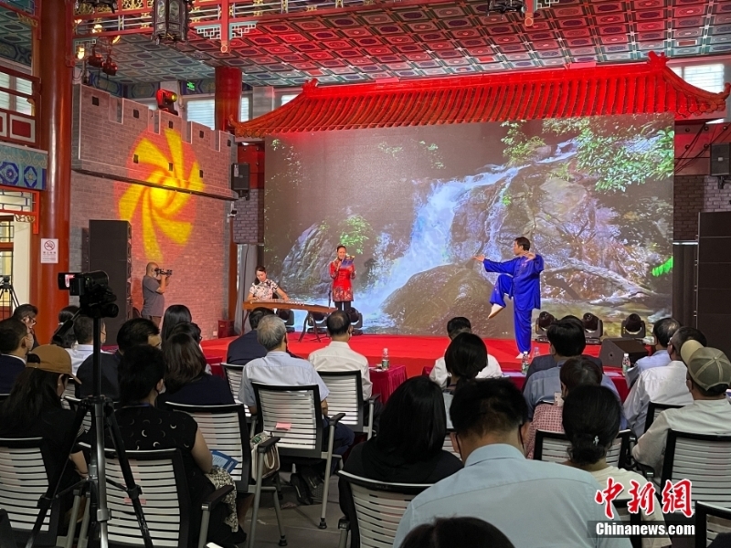 圖為北京會場的太極拳表演。 <a target='_blank' href='/'>中新社</a>記者 朱賀 攝