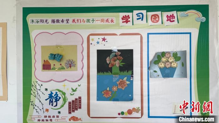 學生的手工作品。　張園園 攝