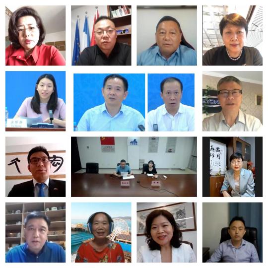 圖為江西省人民對外友好協(xié)會線上海外人才交流推介會現(xiàn)場?！《涡鄄?攝