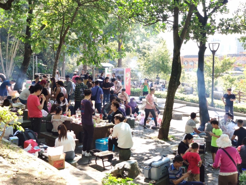 　　資料圖：桃園市虎頭山公園烤肉區(qū)。圖片來源：臺灣“中時新聞網(wǎng)”賴佑雄攝