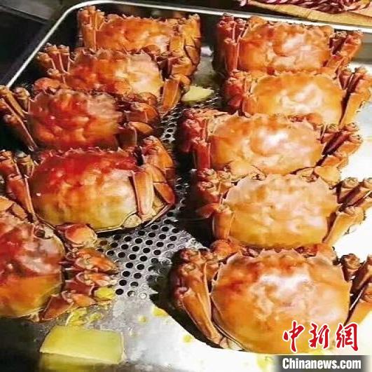 蘇州美食：陽澄湖大閘蟹。圖片來源：臺灣《聯(lián)合報》