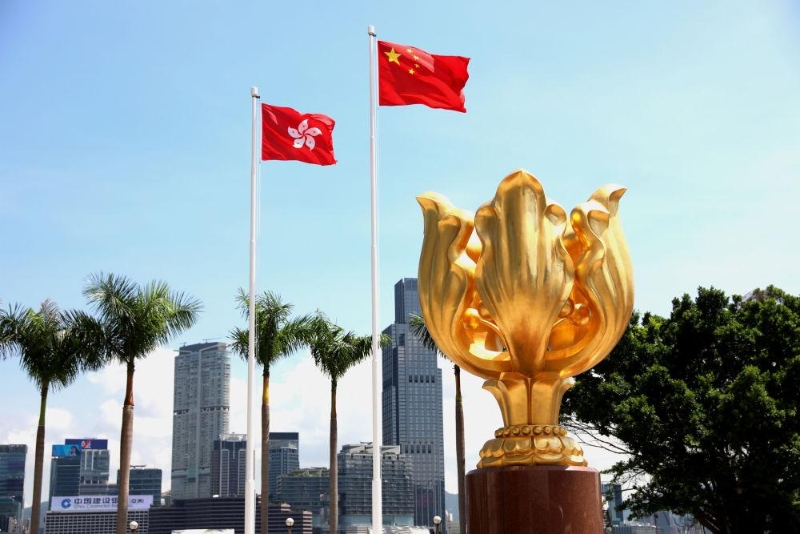香港金紫荊廣場（資料圖片）。新華社記者 吳曉初 攝