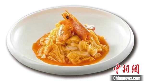 大蝦燒白菜。圖片來源：臺(tái)灣《聯(lián)合報(bào)》