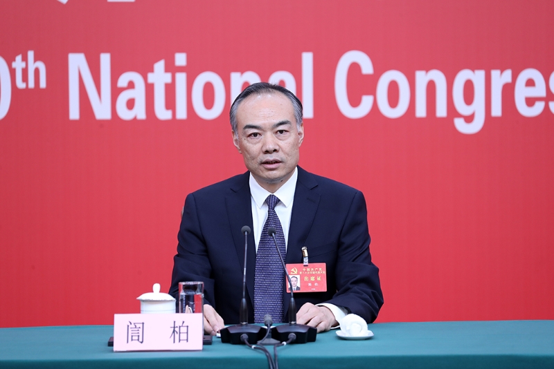 中央政法委副秘書長訚柏。（圖源：新華社）