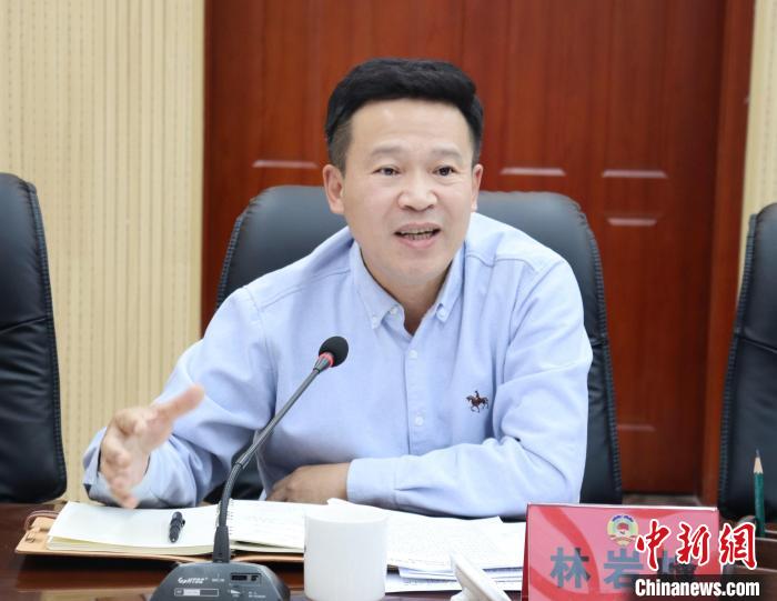 寧德市政協(xié)副主席林巖峰講話?！×珠派?攝