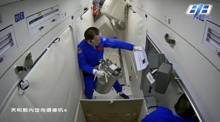 核心艙衛(wèi)生區(qū)。圖片來源：中國載人航天工程辦公室官方微信