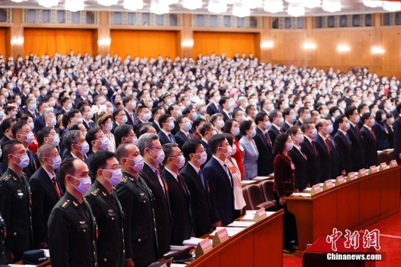 資料圖：10月16日，中國(guó)共產(chǎn)黨第二十次全國(guó)代表大會(huì)在北京人民大會(huì)堂隆重開(kāi)幕。 <a target='_blank' href='/'>中新社</a>記者 盛佳鵬 攝