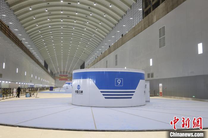 白鶴灘水電站9號(hào)機(jī)組。　中國(guó)能建葛洲壩機(jī)電公司供圖