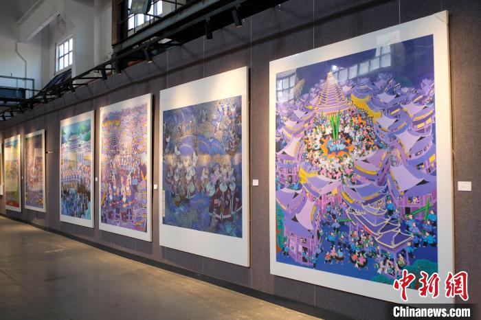 圖為展覽現(xiàn)場(chǎng)。　劉俊聰 攝