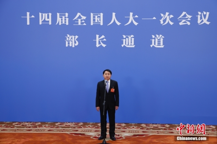 圖為國家市場監(jiān)督管理總局局長羅文接受媒體采訪。<a target='_blank' href='/'>中新社</a>記者 韓海丹 攝