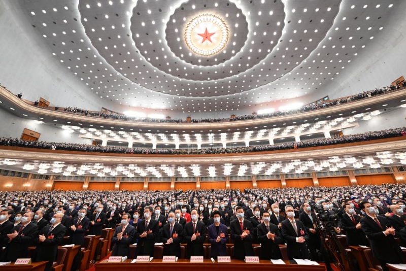 3月5日，第十四屆全國(guó)人民代表大會(huì)第一次會(huì)議在北京人民大會(huì)堂開(kāi)幕。（圖源：新華社）