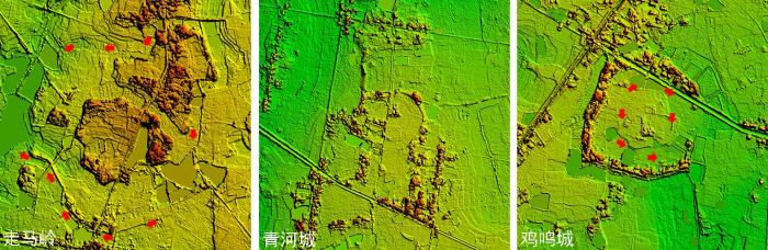 走馬嶺、青河城、雞鳴城遺址數(shù)字表面模型(1km×1km)?！⒔▏?供圖