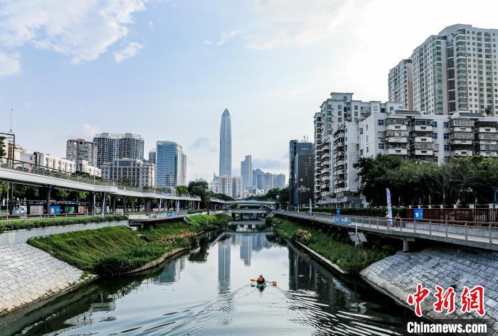 比賽在水清岸綠、河暢景美的新洲河舉行 深圳福田區(qū)委宣傳部 供圖
