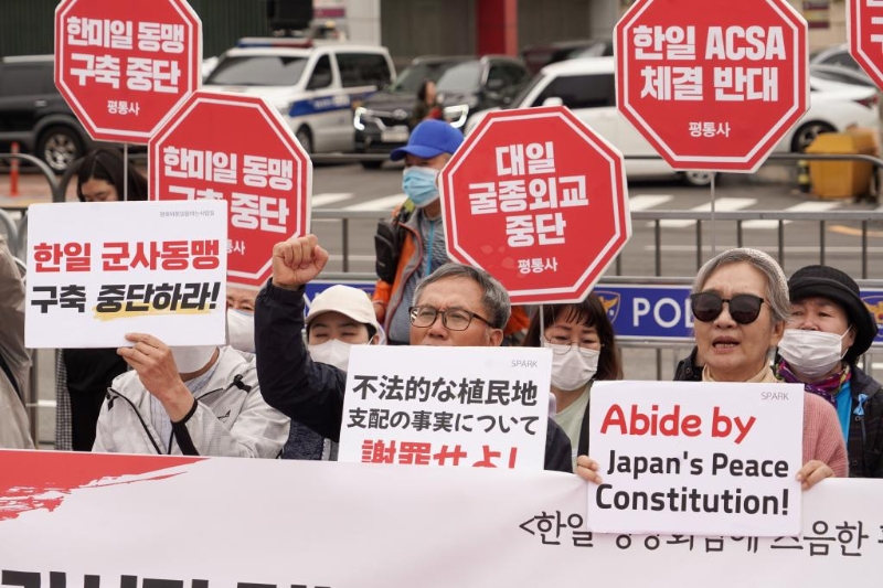 5月7日，人們在韓國首爾參加抗議集會。（圖源：新華網(wǎng)）