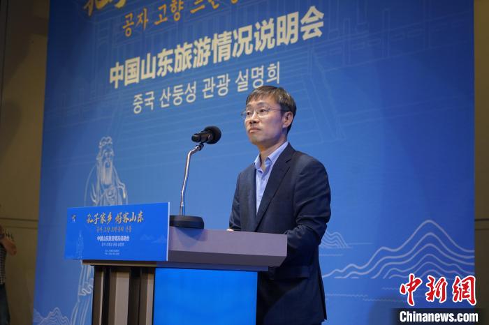 首爾市政府觀光體育局局長金英渙致辭。　劉旭 攝