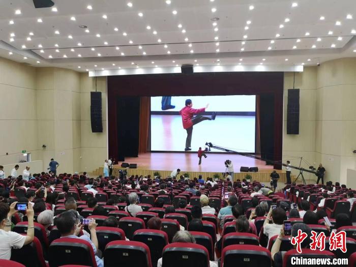 臺(tái)灣中華楊家老架太極武藝師承協(xié)會(huì)理事長(zhǎng)蘇清標(biāo)展示楊家老架太極拳?！》队畋?攝