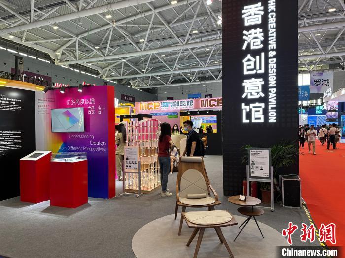 香港創(chuàng)意館展區(qū)。　方偉彬 攝