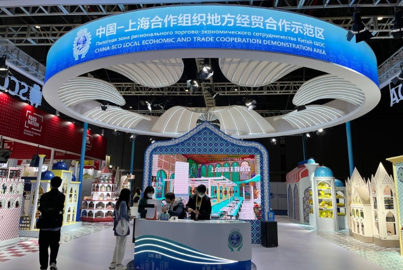 在上海舉行的第五屆中國國際進口博覽會上，一些上海合作組織國家的特色商品紛紛亮相。