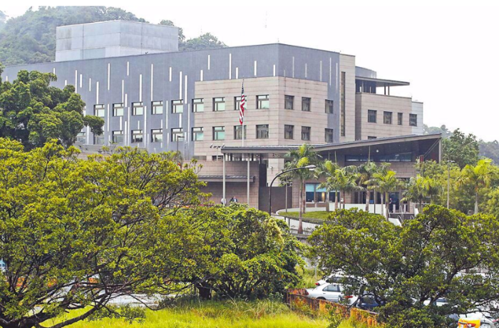 圖為AIT臺北辦事處和預(yù)定擴建的空地