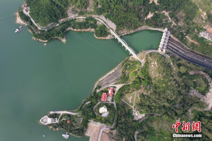 資料圖：俯瞰福建向金門供水工程水源地——泉州山美水庫。王東明 攝