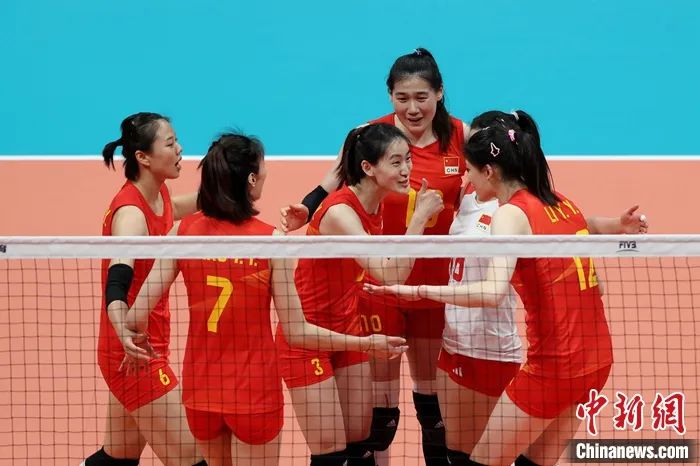 中國女排在比賽中。圖片來源：視覺中國