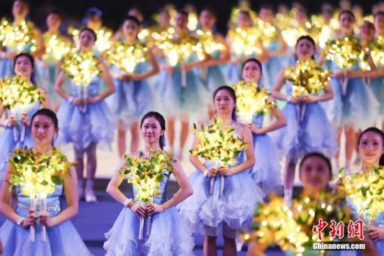 資料圖：9月23日，杭州第19屆亞運會開幕式在浙江杭州奧體中心體育場舉行。<a target='_blank' href='/'>中新社</a>記者 盛佳鵬 攝