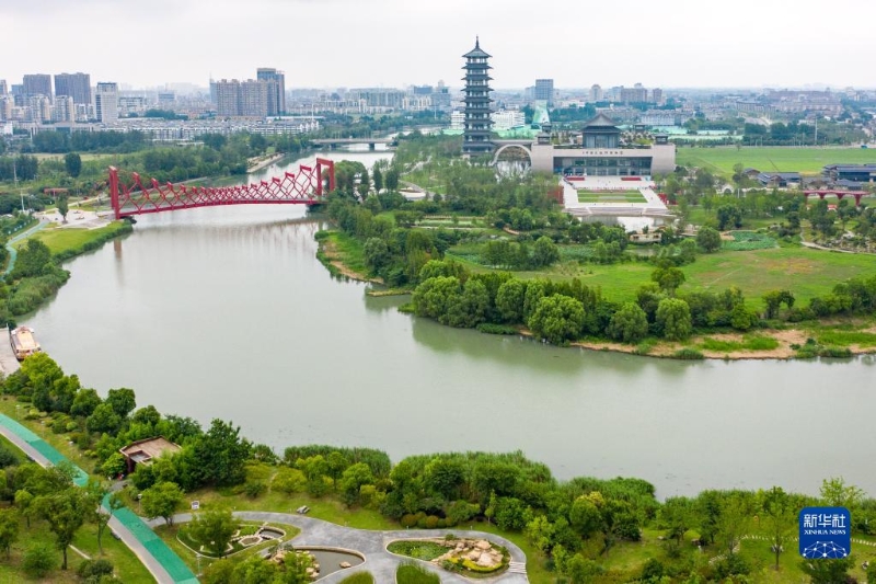 這是2021年6月16日拍攝的揚州中國大運河博物館（無人機照片）。（圖源：新華社）