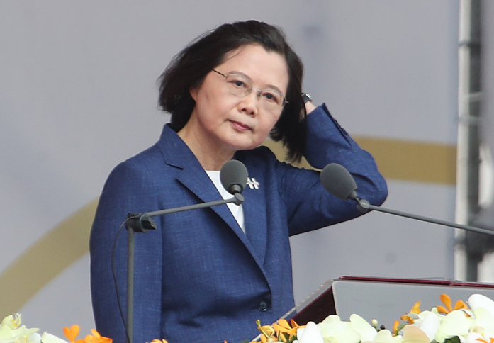 臺當局領導人蔡英文。圖片來源：臺灣《中國時報》