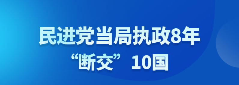 【圖說所見即臺灣】民進黨當局執(zhí)政8年“斷交”10國