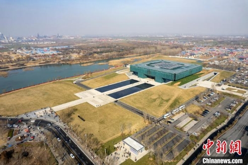 圖為空中俯瞰殷墟博物館新館。(無人機照片) 記者 李超慶 攝.jpeg