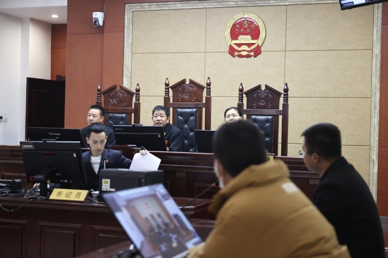 甘肅省高級人民法院審理現(xiàn)場。受訪者供圖