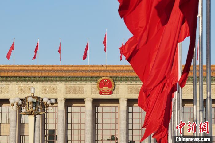 3月8日，十四屆全國人大二次會議在北京人民大會堂舉行第二次全體會議。　中新社記者 楊華峰 攝