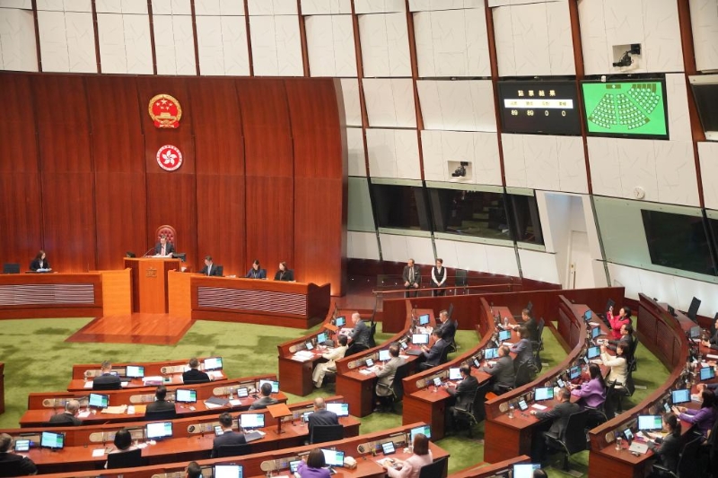2024年3月19日，香港特區(qū)立法會全票通過《維護國家安全條例》。（圖源：新華社）