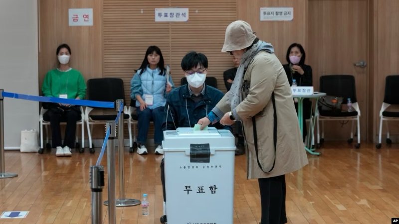 4月10日，韓國舉行第22屆國會(huì)議員選舉。（圖源：美聯(lián)社）