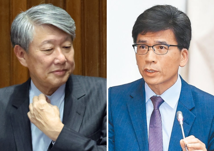 經濟部長郭智輝（左）、金管會主委彭金隆